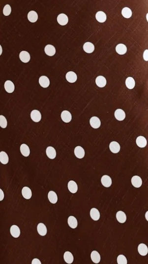 Solare Maxi Dress - Brown/White Polka